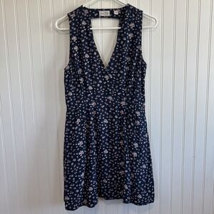 Jack Wills Dress Women Size US 6 UK 10 Blue Pink Flowers Pockets